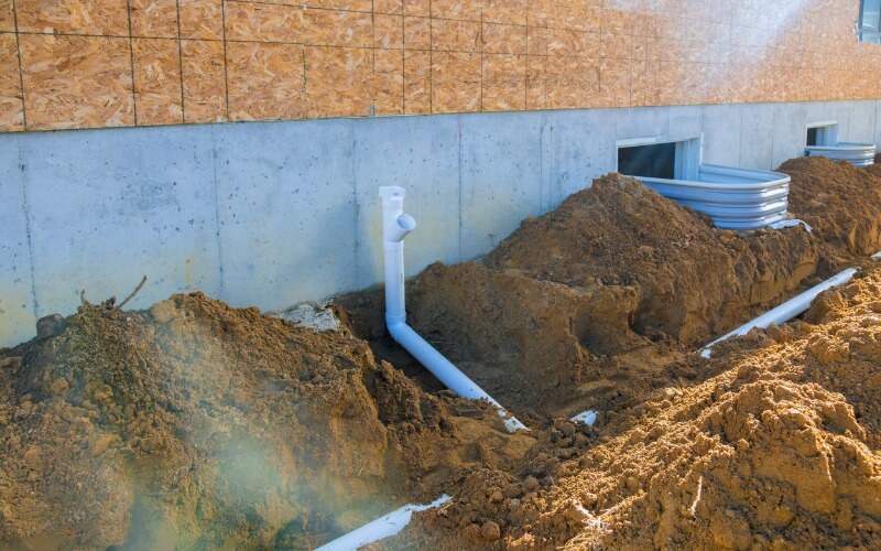 buried downspout